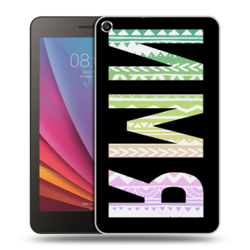 Силиконовый чехол на Huawei MediaPad T1 7.0 с принтом ИМЯ