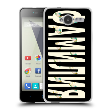 Силиконовый чехол на ZTE Blade L3 с принтом ФАМИЛИЯ
