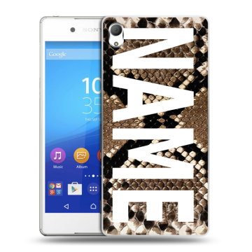 Пластиковый чехол на Sony Xperia Z3+ с принтом NAME
