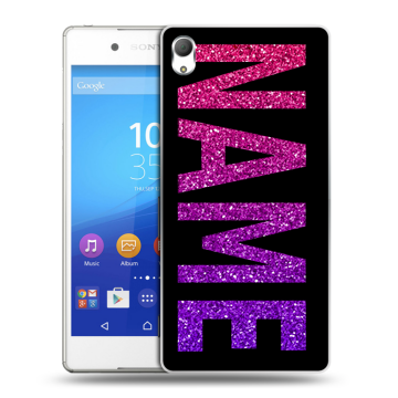 Пластиковый чехол на Sony Xperia Z3+ с принтом NAME