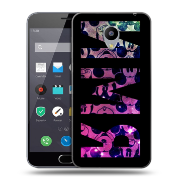 Пластиковый чехол на Meizu M2 Note с принтом ИМЯ