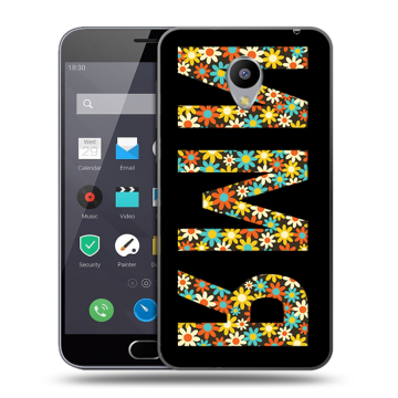 Пластиковый чехол на Meizu M2 Note с принтом ИМЯ