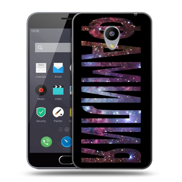 Пластиковый чехол на Meizu M2 Note с принтом ФАМИЛИЯ