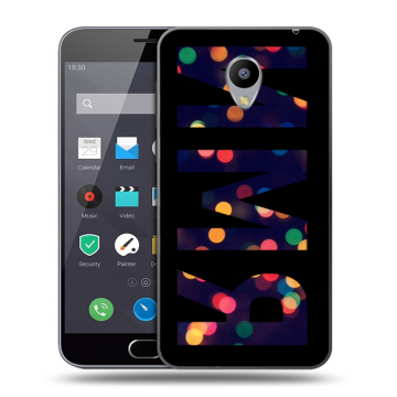 Пластиковый чехол на Meizu M2 Note с принтом ИМЯ