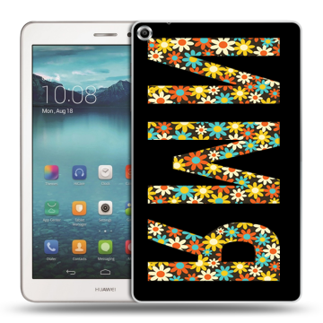 Силиконовый чехол на Huawei MediaPad T1 8.0 с принтом ИМЯ
