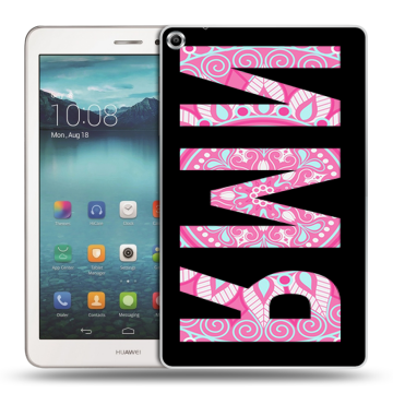 Силиконовый чехол на Huawei MediaPad T1 8.0 с принтом ИМЯ