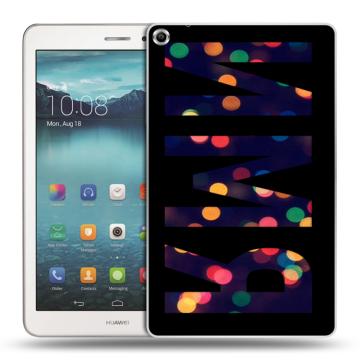 Силиконовый чехол на Huawei MediaPad T1 8.0 с принтом ИМЯ