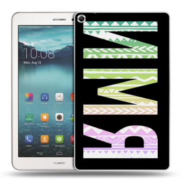 Силиконовый чехол на Huawei MediaPad T1 8.0 с принтом ИМЯ