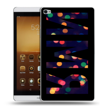 Силиконовый чехол на Huawei MediaPad M2 с принтом ИМЯ