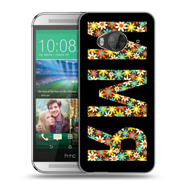 Силиконовый чехол на HTC One ME с принтом ИМЯ