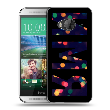 Силиконовый чехол на HTC One ME с принтом ИМЯ