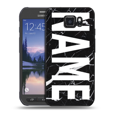 Пластиковый чехол на Samsung Galaxy S6 Active с принтом NAME