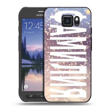 Пластиковый чехол на Samsung Galaxy S6 Active с принтом ФАМИЛИЯ
