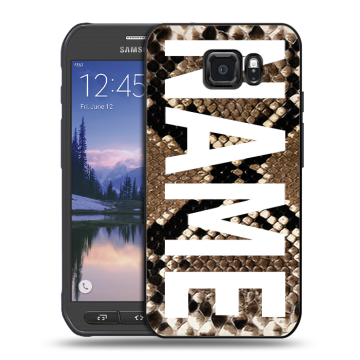 Пластиковый чехол на Samsung Galaxy S6 Active с принтом NAME