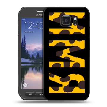 Пластиковый чехол на Samsung Galaxy S6 Active с принтом ИМЯ