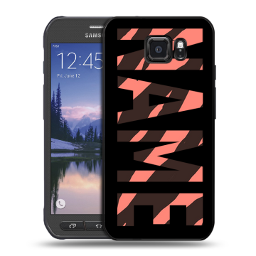 Пластиковый чехол на Samsung Galaxy S6 Active с принтом NAME