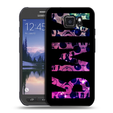 Пластиковый чехол на Samsung Galaxy S6 Active с принтом ИМЯ