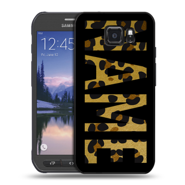 Пластиковый чехол на Samsung Galaxy S6 Active с принтом NAME
