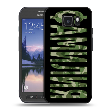 Пластиковый чехол на Samsung Galaxy S6 Active с принтом ФАМИЛИЯ