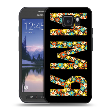 Пластиковый чехол на Samsung Galaxy S6 Active с принтом ИМЯ