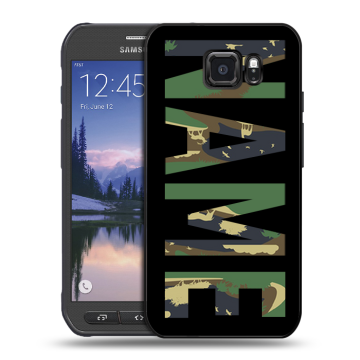 Пластиковый чехол на Samsung Galaxy S6 Active с принтом NAME