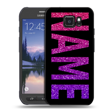 Пластиковый чехол на Samsung Galaxy S6 Active с принтом NAME