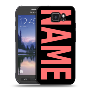 Пластиковый чехол на Samsung Galaxy S6 Active с принтом NAME