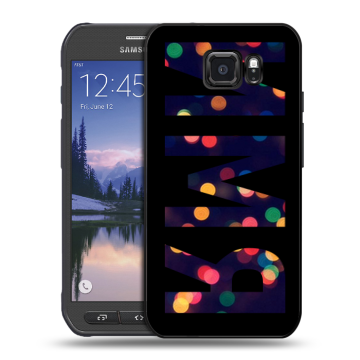 Пластиковый чехол на Samsung Galaxy S6 Active с принтом ИМЯ