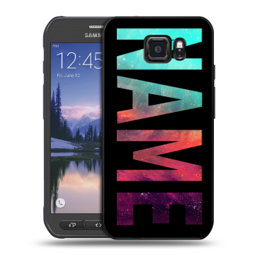 Пластиковый чехол на Samsung Galaxy S6 Active с принтом NAME