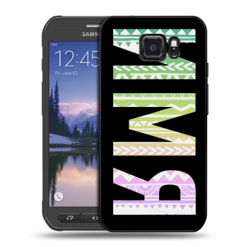 Пластиковый чехол на Samsung Galaxy S6 Active с принтом ИМЯ