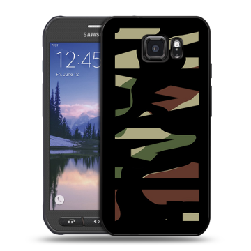 Пластиковый чехол на Samsung Galaxy S6 Active с принтом NAME