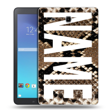 Силиконовый чехол на Samsung Galaxy Tab E 9.6 с принтом NAME