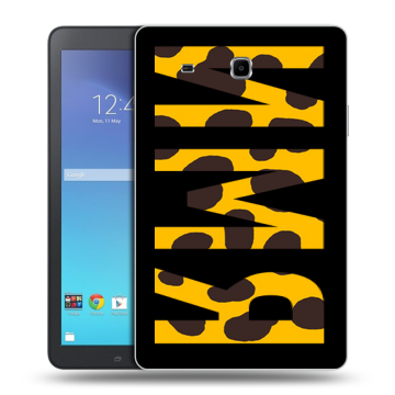 Силиконовый чехол на Samsung Galaxy Tab E 9.6 с принтом ИМЯ