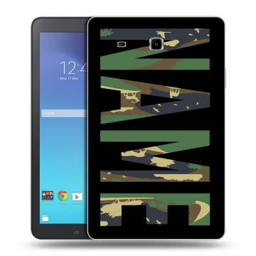 Силиконовый чехол на Samsung Galaxy Tab E 9.6 с принтом NAME