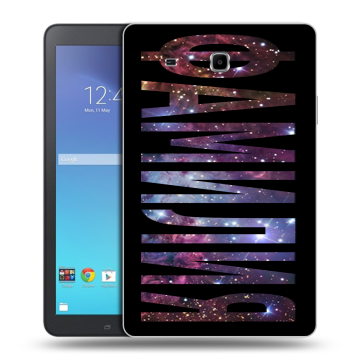 Силиконовый чехол на Samsung Galaxy Tab E 9.6 с принтом ФАМИЛИЯ