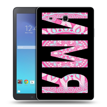 Силиконовый чехол на Samsung Galaxy Tab E 9.6 с принтом ИМЯ