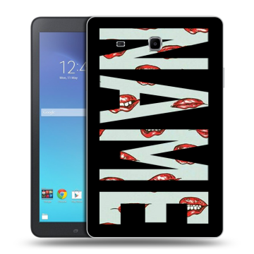 Силиконовый чехол на Samsung Galaxy Tab E 9.6 с принтом NAME