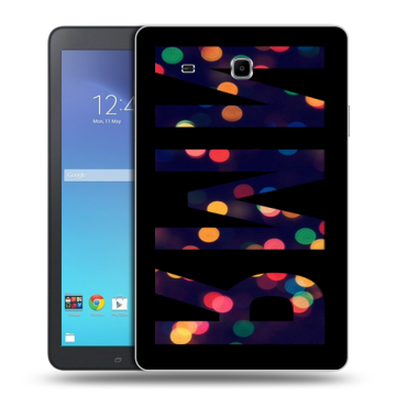Силиконовый чехол на Samsung Galaxy Tab E 9.6 с принтом ИМЯ