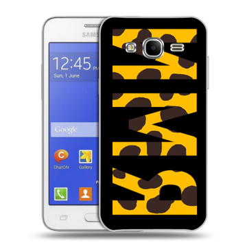 Пластиковый чехол на Samsung Galaxy J7 с принтом ИМЯ