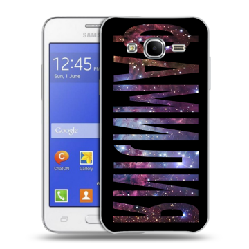 Пластиковый чехол на Samsung Galaxy J7 с принтом ФАМИЛИЯ