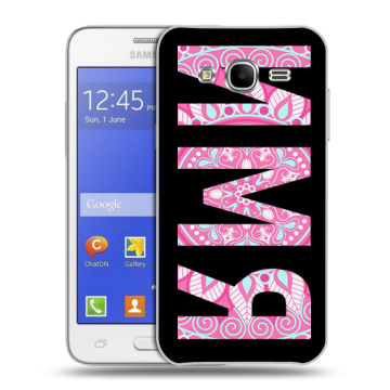Пластиковый чехол на Samsung Galaxy J7 с принтом ИМЯ