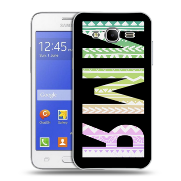 Пластиковый чехол на Samsung Galaxy J7 с принтом ИМЯ