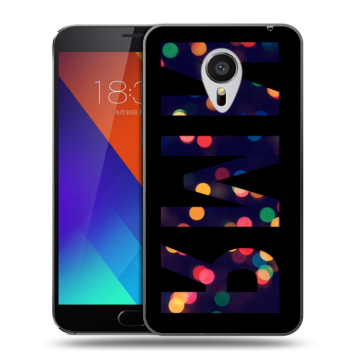 Пластиковый чехол на Meizu MX5 с принтом ИМЯ