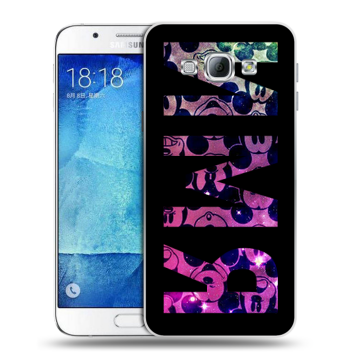 Пластиковый чехол на Samsung Galaxy A8 с принтом ИМЯ