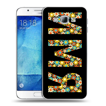 Пластиковый чехол на Samsung Galaxy A8 с принтом ИМЯ