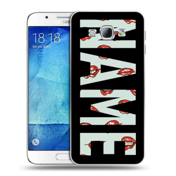 Пластиковый чехол на Samsung Galaxy A8 с принтом NAME