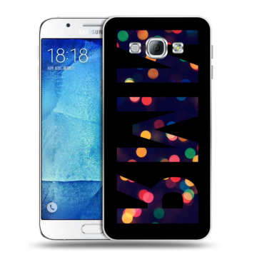 Пластиковый чехол на Samsung Galaxy A8 с принтом ИМЯ
