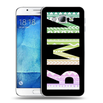 Пластиковый чехол на Samsung Galaxy A8 с принтом ИМЯ