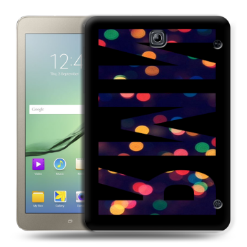 Силиконовый чехол на Samsung Galaxy Tab S2 8.0 с принтом ИМЯ