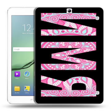 Силиконовый чехол на Samsung Galaxy Tab S2 9.7 с принтом ИМЯ